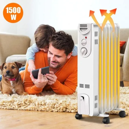 1500 W Electric Oil Filled Radiator Space Heater