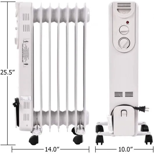 1500 W Electric Oil Filled Radiator Space Heater