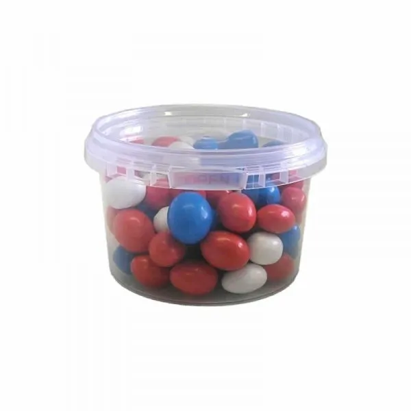 250ml PET Plastic Tub Tamper Proof with Clear lid 10pack