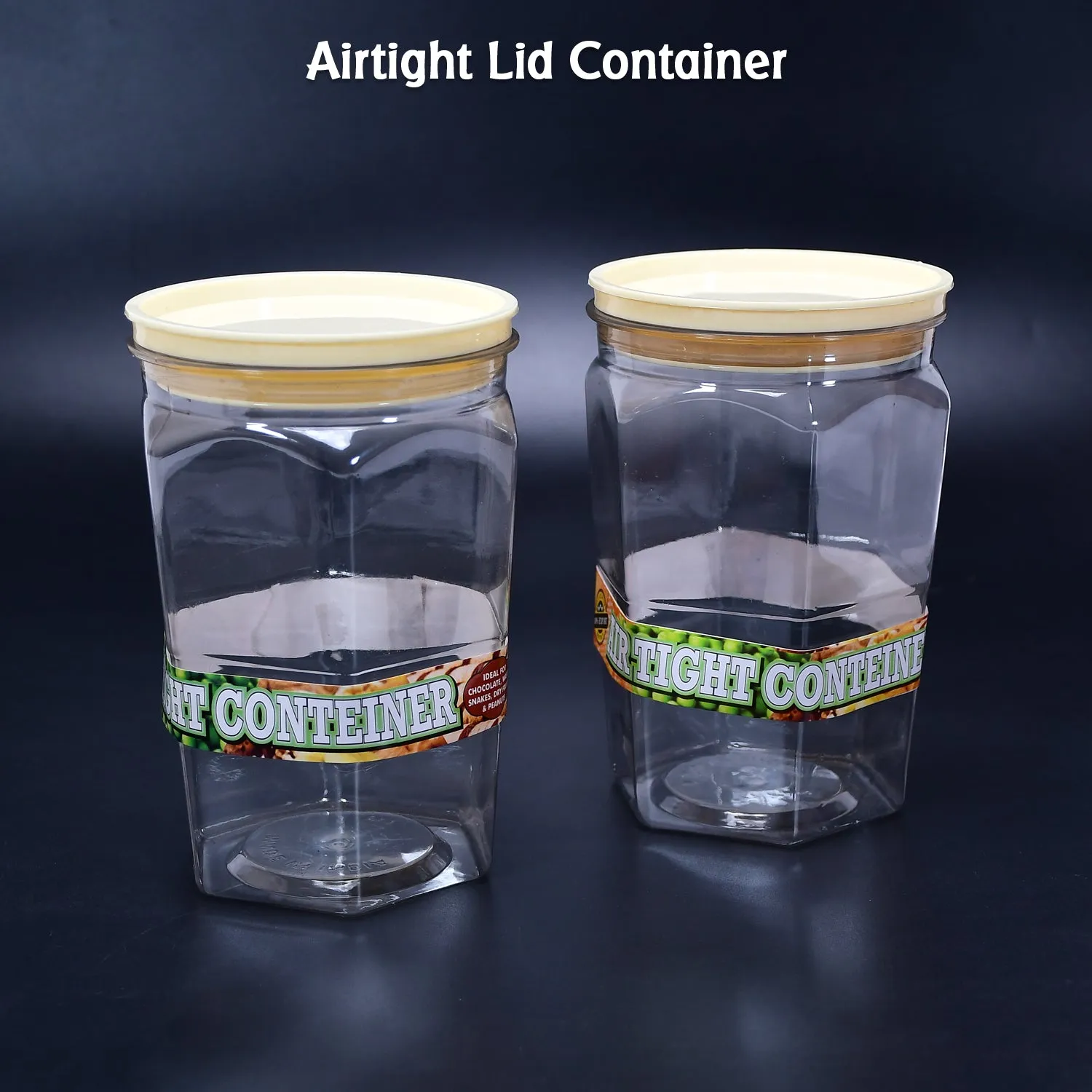 Air Tight Kitchen Storage Container for Rice | Dal | Atta, BPA-Free, Flour | Cereals | Snacks | Stackable | Modular, Round. (Approx - 1100Ml, Set of 2pcs)