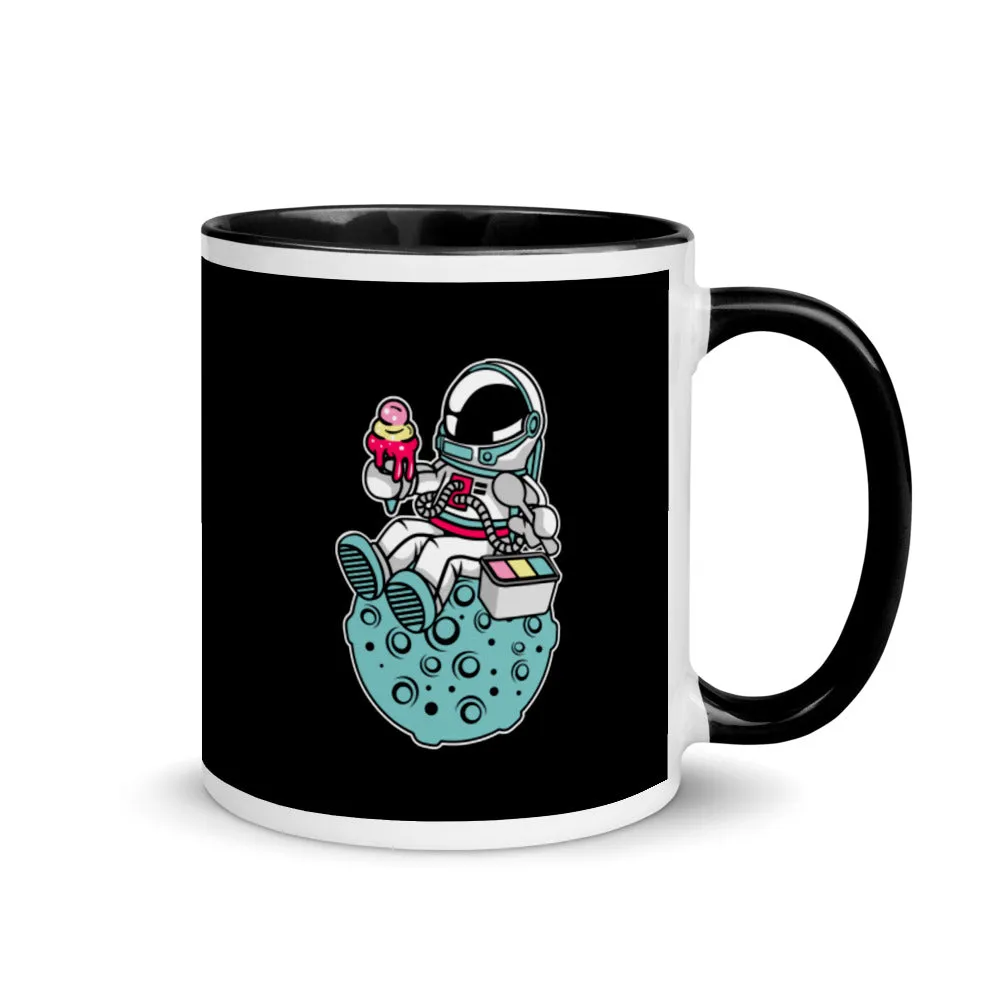 Astronaut | Ice Cream | Moon | Pop Art | Mug with Color Inside