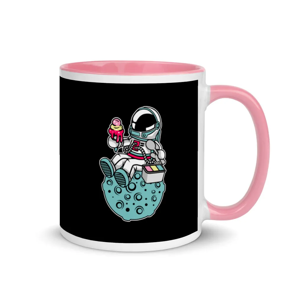 Astronaut | Ice Cream | Moon | Pop Art | Mug with Color Inside