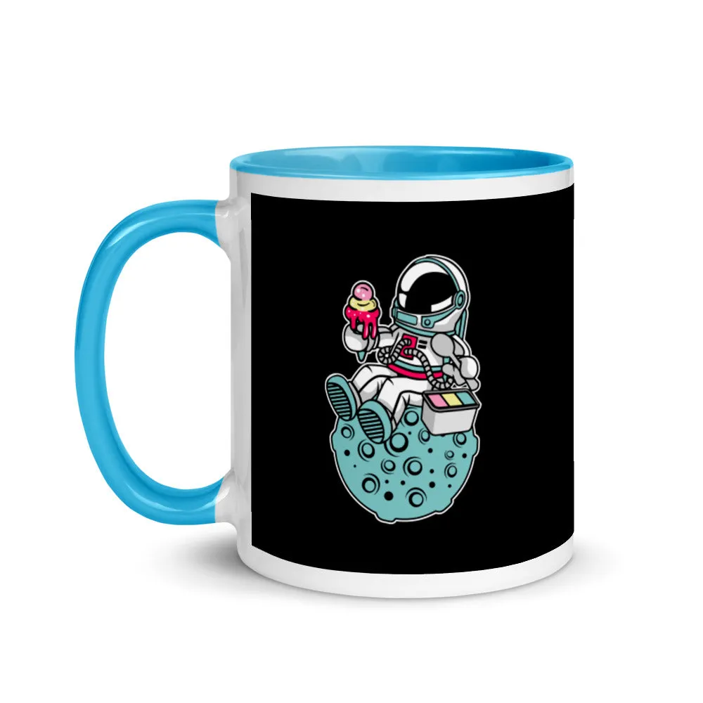 Astronaut | Ice Cream | Moon | Pop Art | Mug with Color Inside