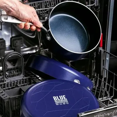 Blue Diamond 10pc Cookware Set Blue