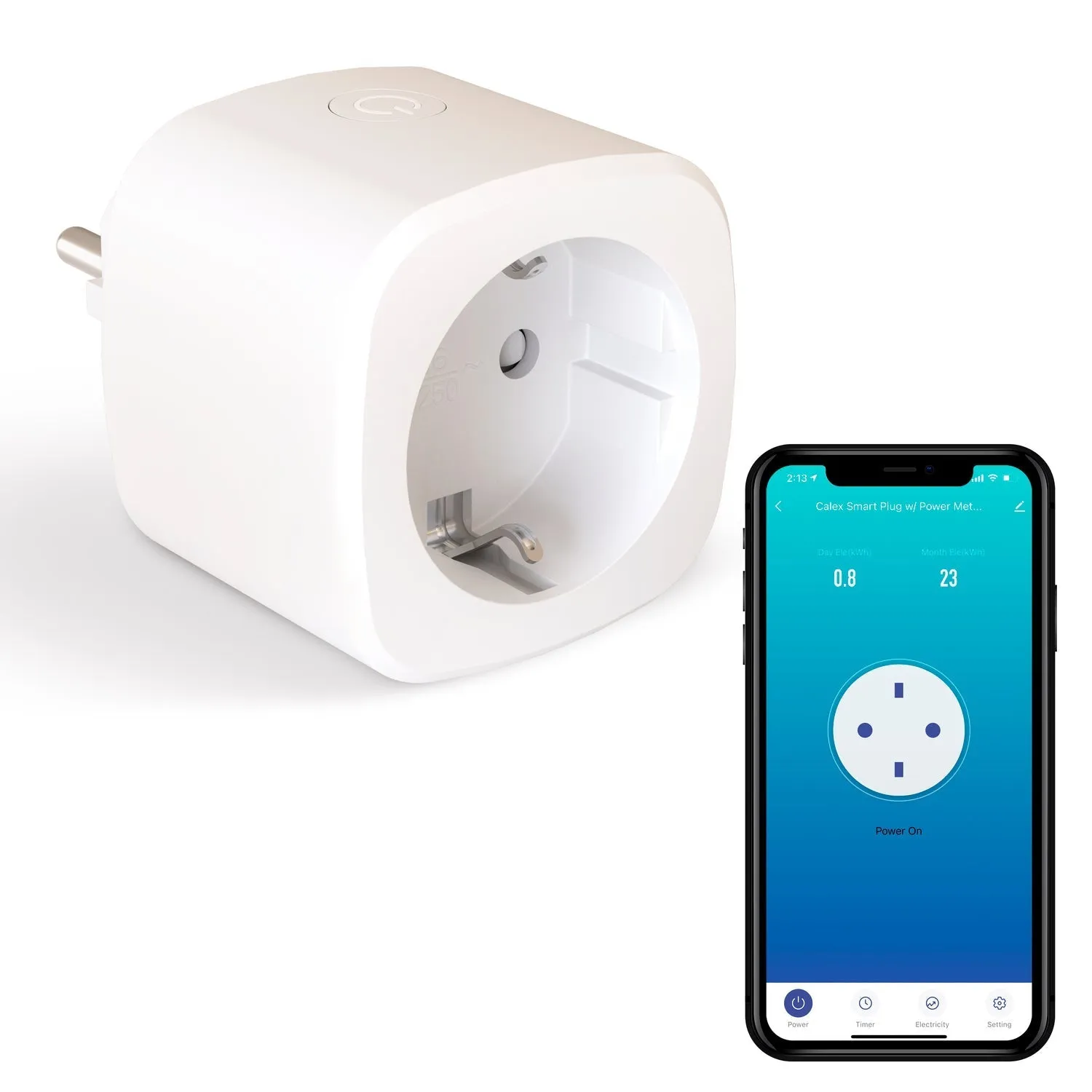 Calex Smart Plug (BE/FR) - with Energy Meter - White