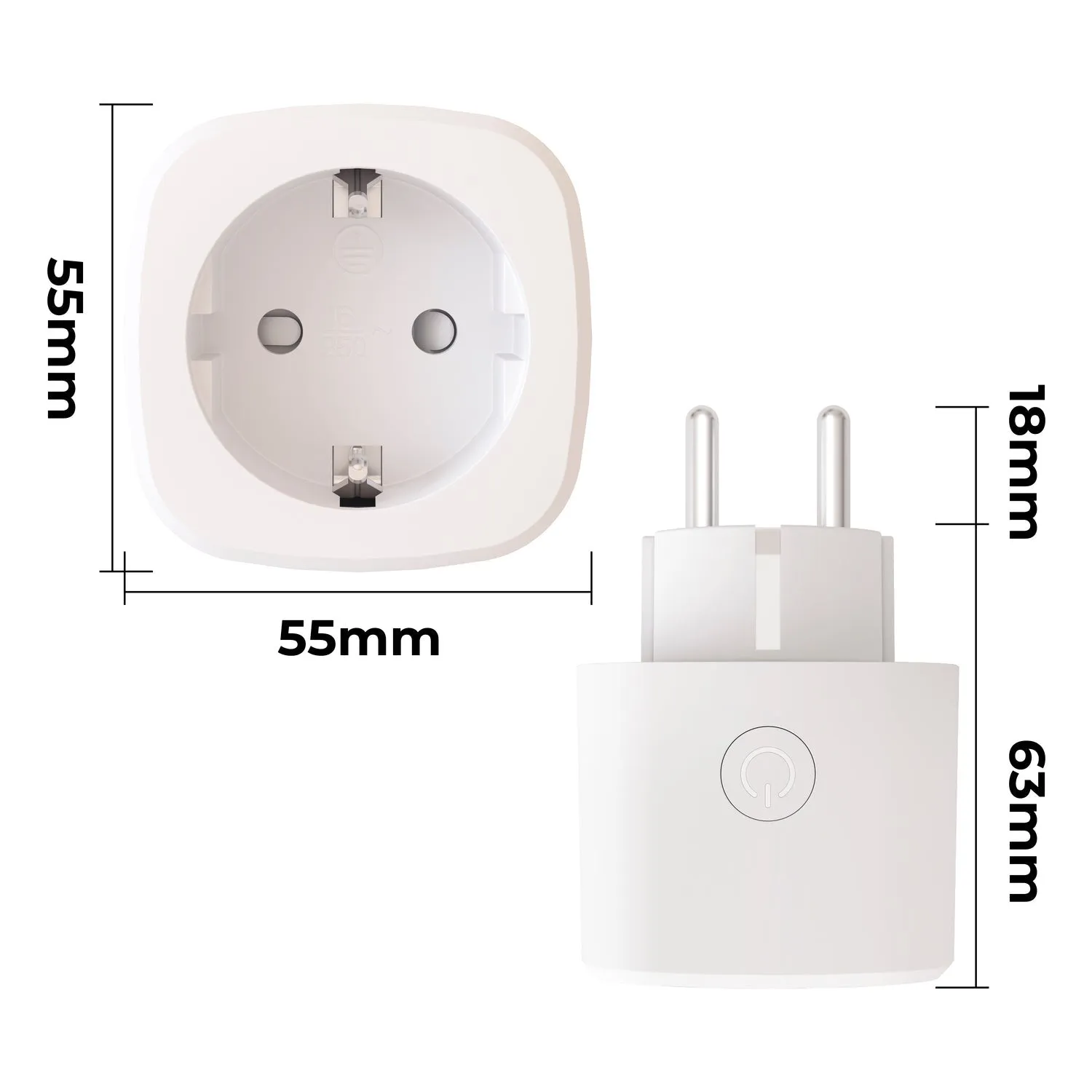 Calex Smart Plug (BE/FR) - with Energy Meter - White