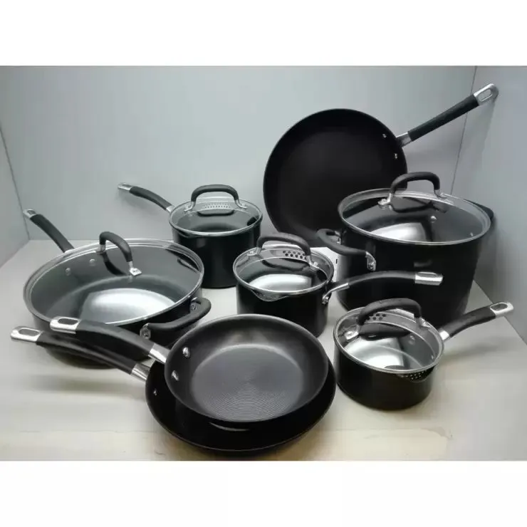 Circulon Premier Hard Anodised Induction 13 Piece Cookware Set in Black