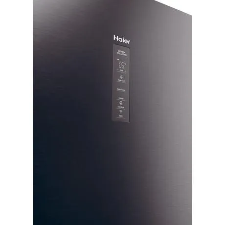 Haier HTW5618EWMP Frost Free Fridge Freezer Dark Inox