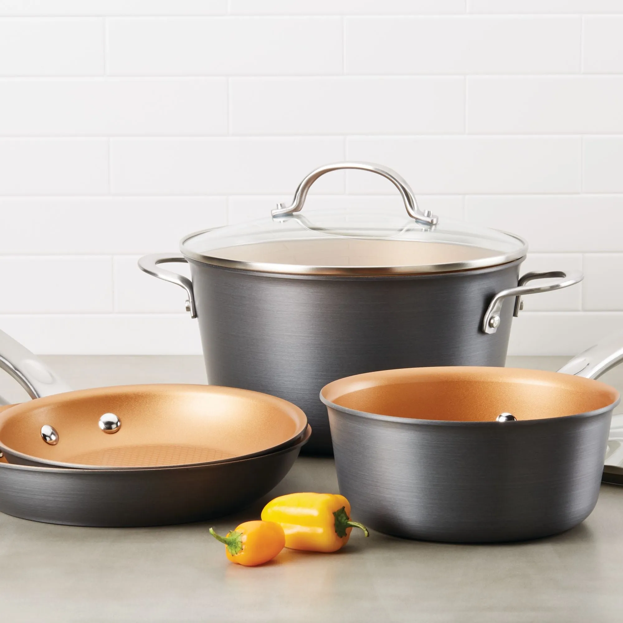 Hard Anodized Nonstick Saucepan