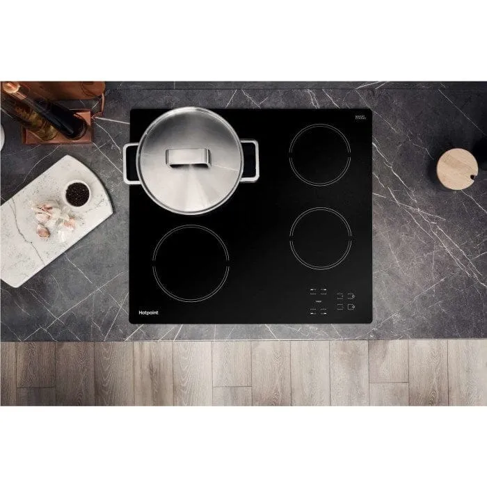 HOTPOINT HR612CH 4 Zone Crystal Finish CeramicTouch Control Hob in Black