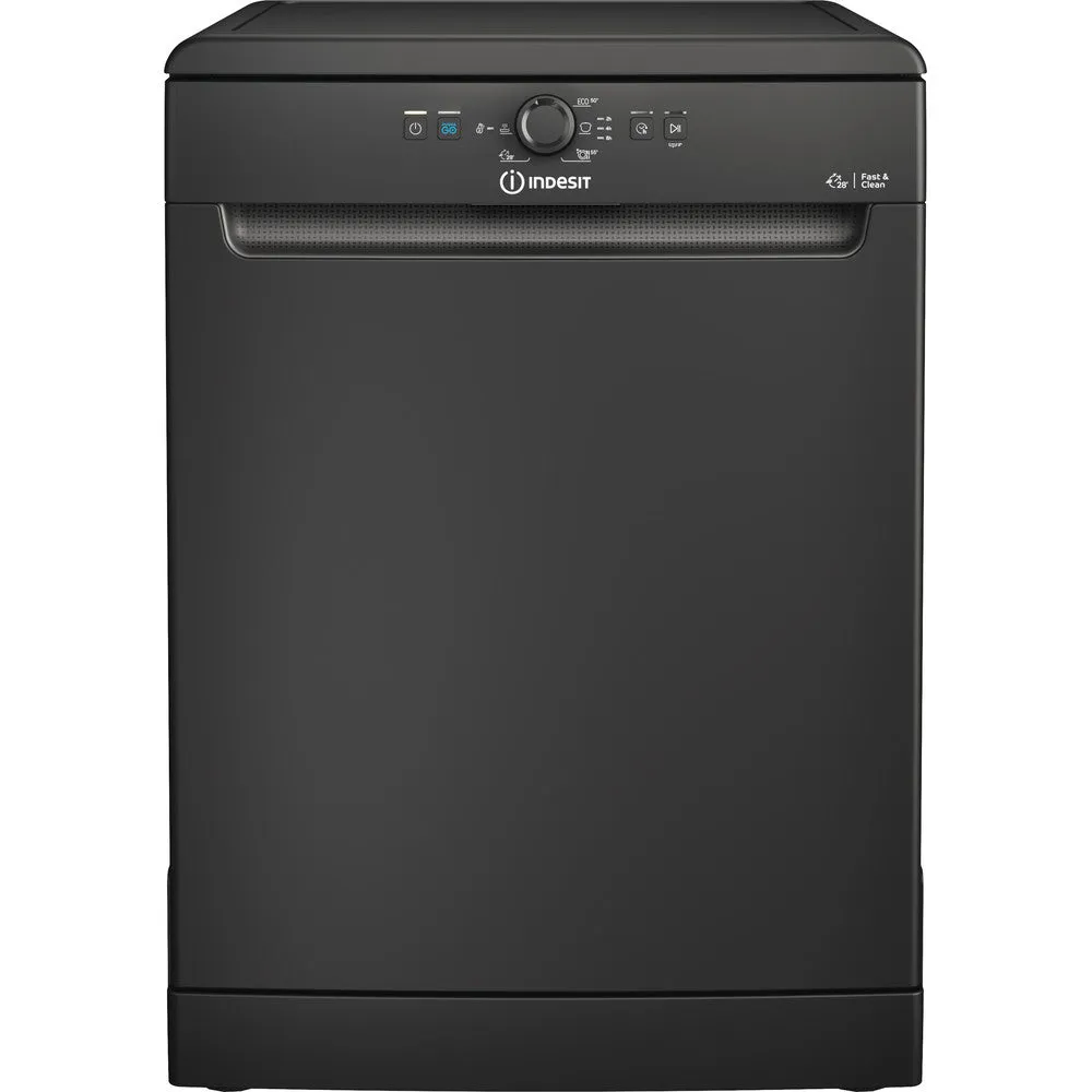 Indesit D2FHK26B Full Size Dishwasher with 14 Place Setting Black