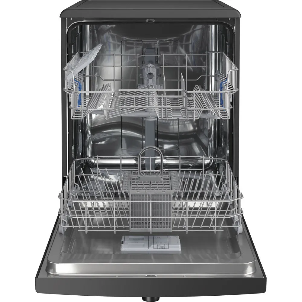 Indesit D2FHK26B Full Size Dishwasher with 14 Place Setting Black