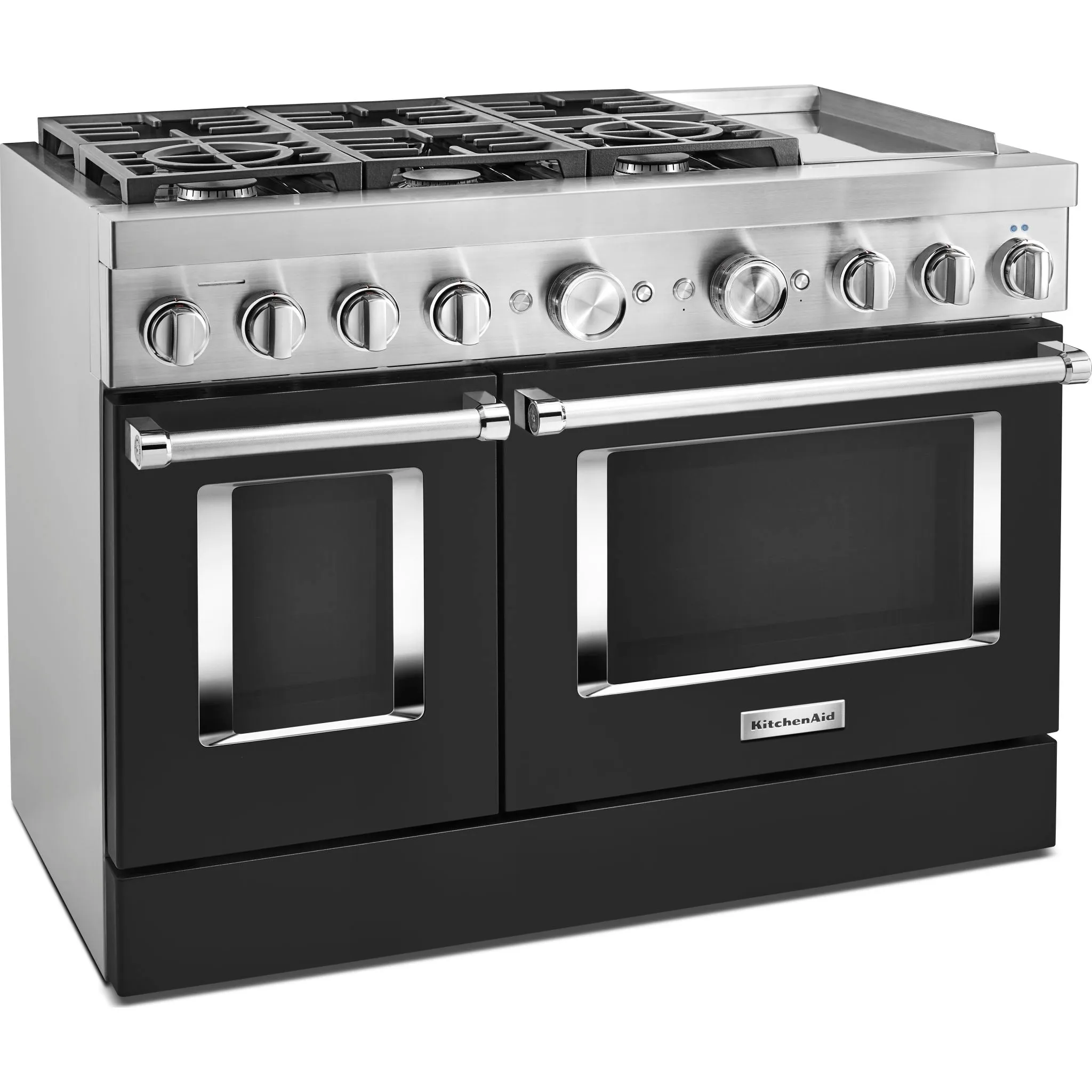 KitchenAid  48'' Smart Commercial-Style Dual Fuel Range with Griddle (KFDC558JBK)