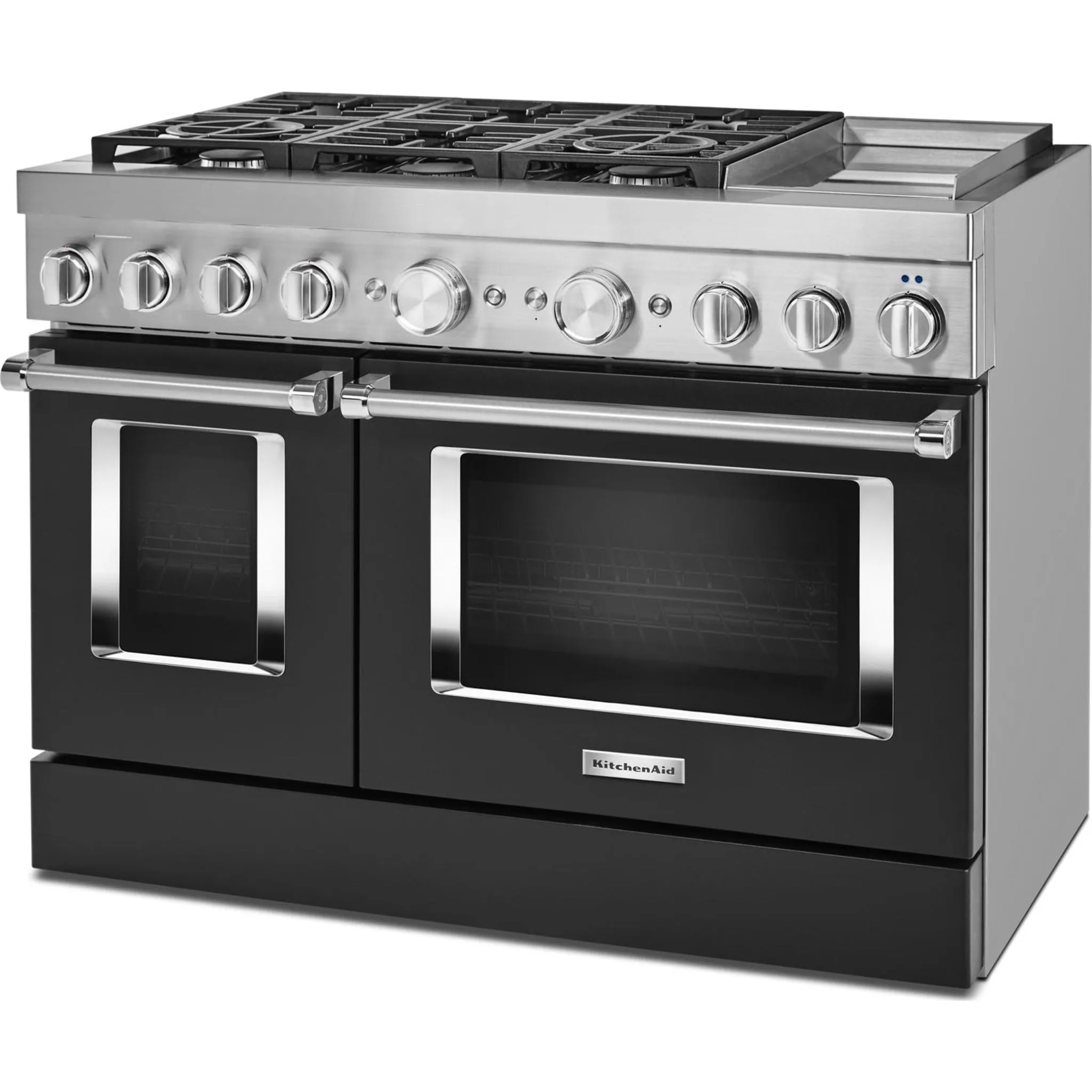 KitchenAid  48'' Smart Commercial-Style Dual Fuel Range with Griddle (KFDC558JBK)