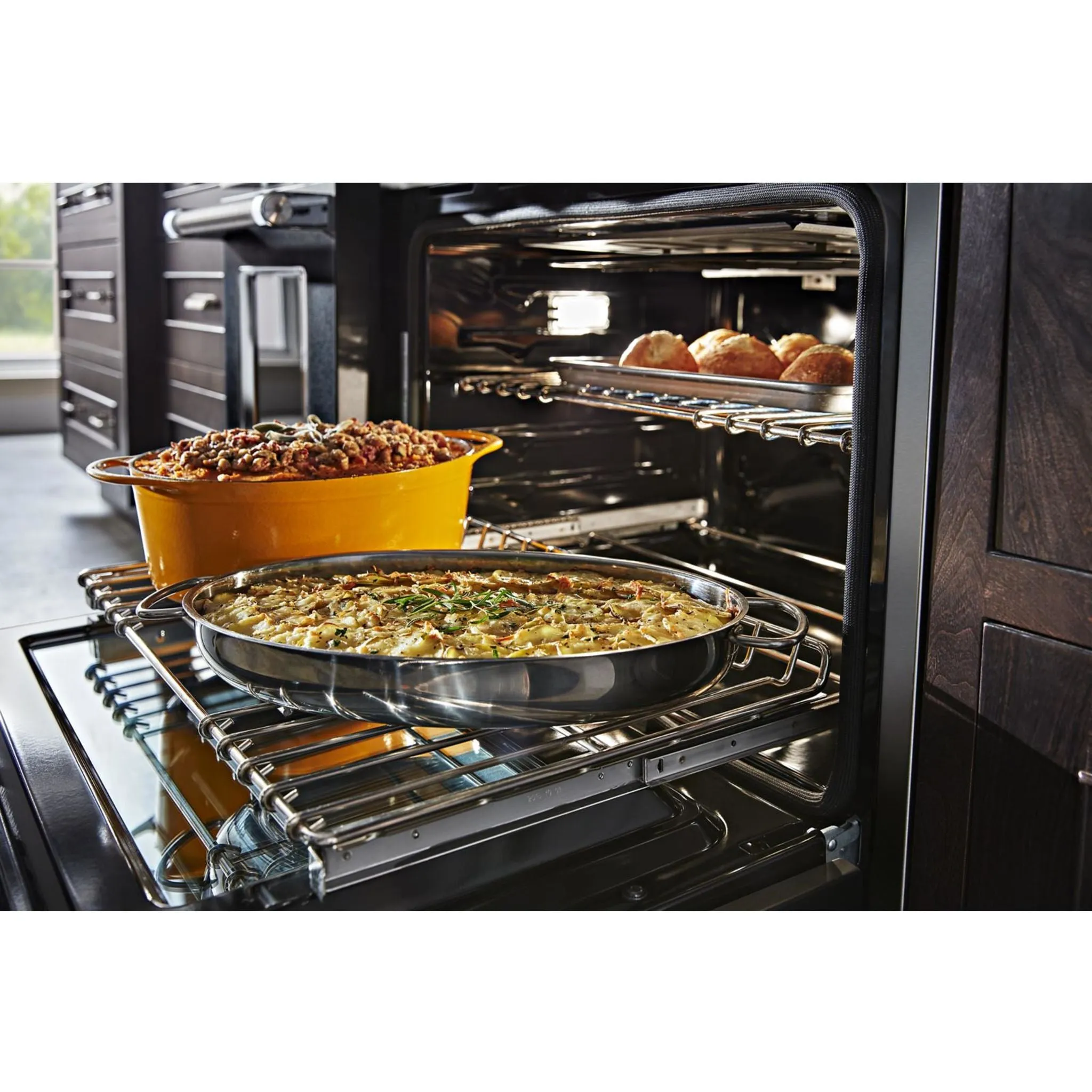 KitchenAid  48'' Smart Commercial-Style Dual Fuel Range with Griddle (KFDC558JBK)