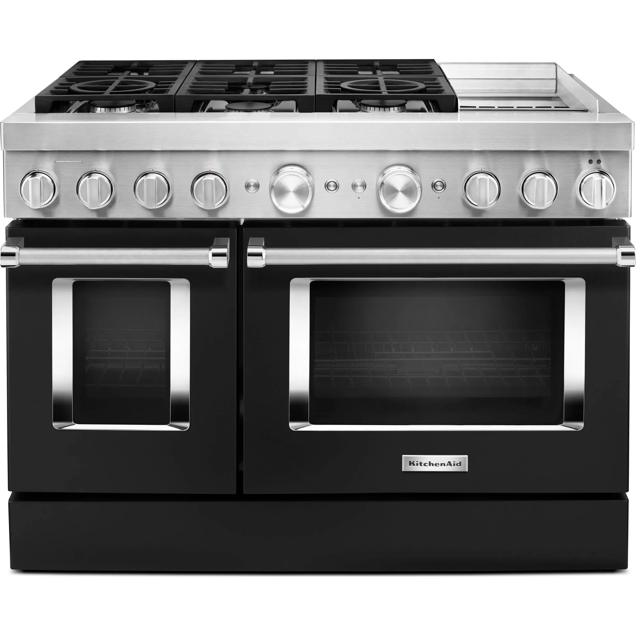 KitchenAid  48'' Smart Commercial-Style Dual Fuel Range with Griddle (KFDC558JBK)