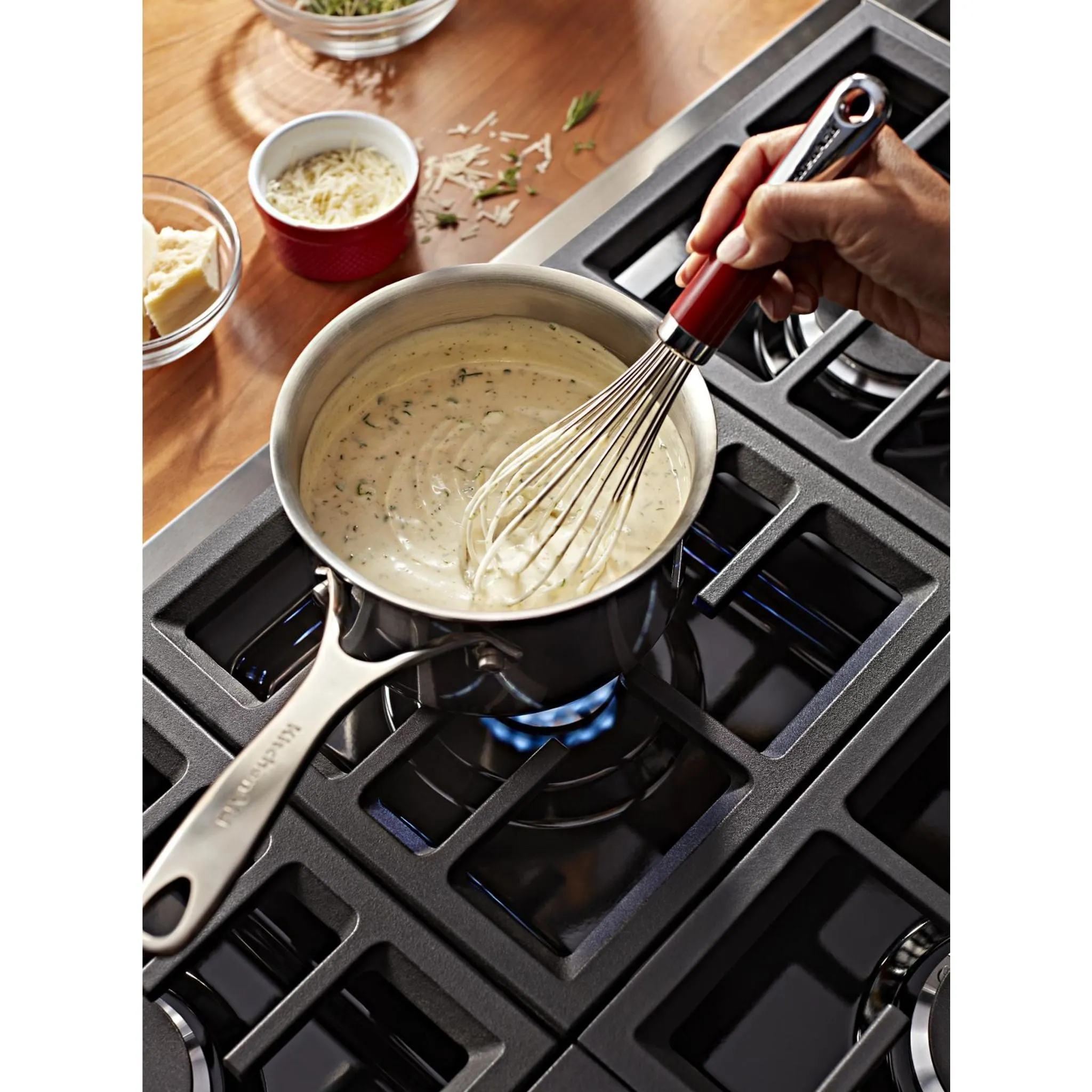 KitchenAid  48'' Smart Commercial-Style Dual Fuel Range with Griddle (KFDC558JBK)