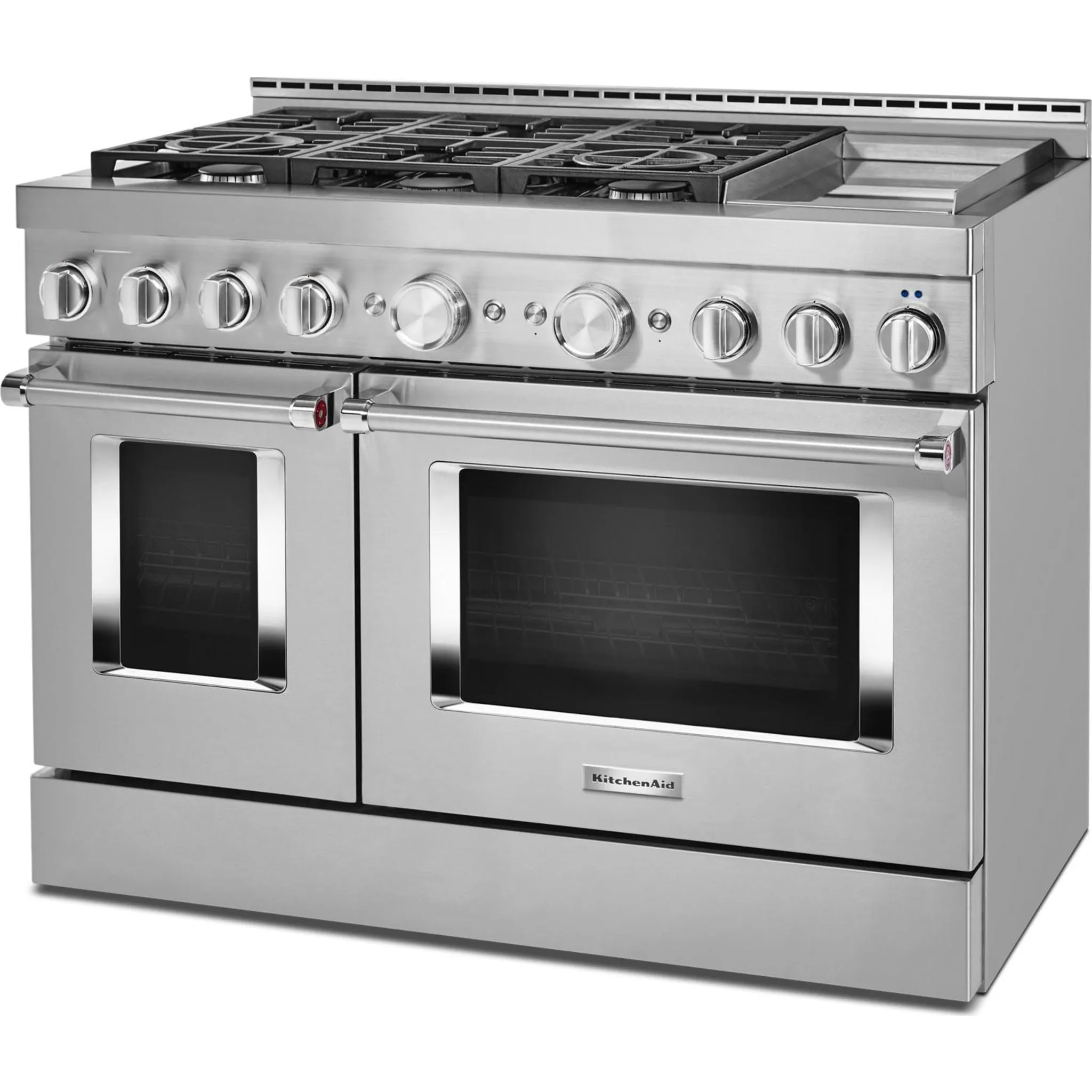 KitchenAid  48'' Smart Commercial-Style Gas Range with Griddle (KFGC558JSS)