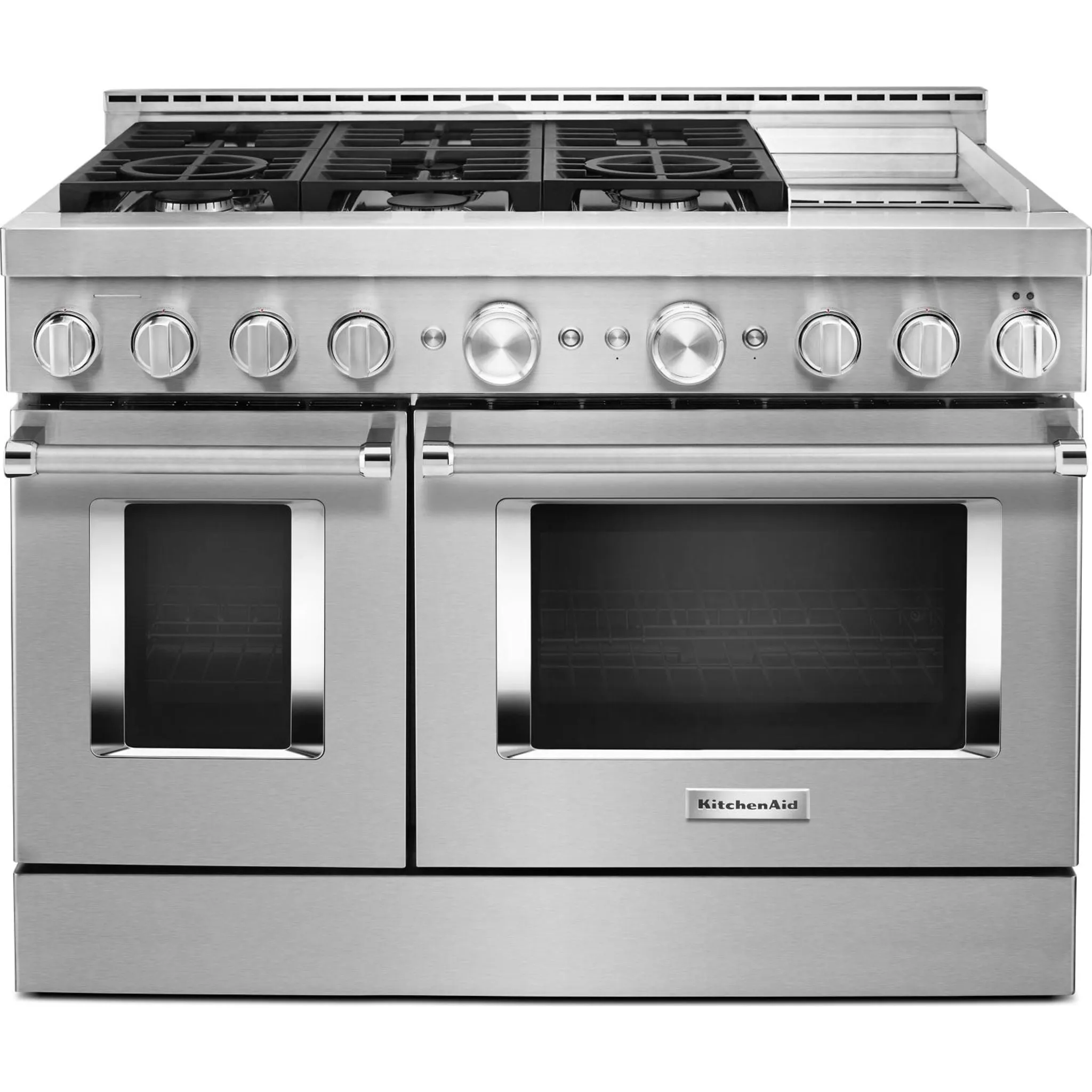 KitchenAid  48'' Smart Commercial-Style Gas Range with Griddle (KFGC558JSS)