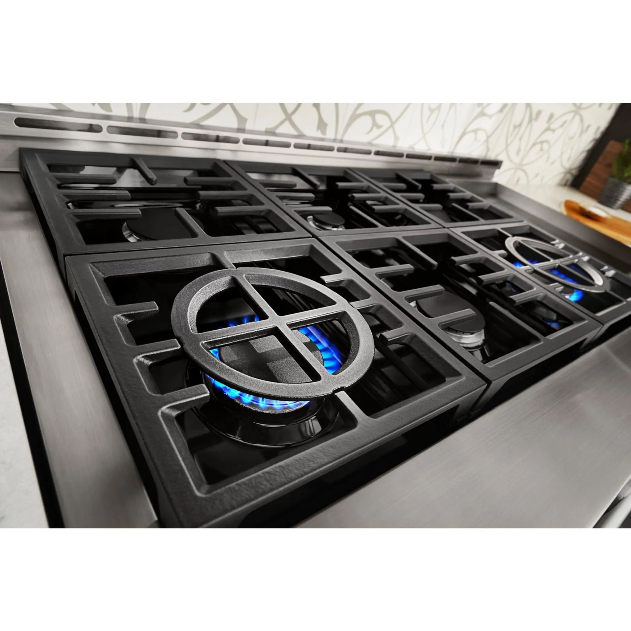 KitchenAid  48'' Smart Commercial-Style Gas Range with Griddle (KFGC558JSS)