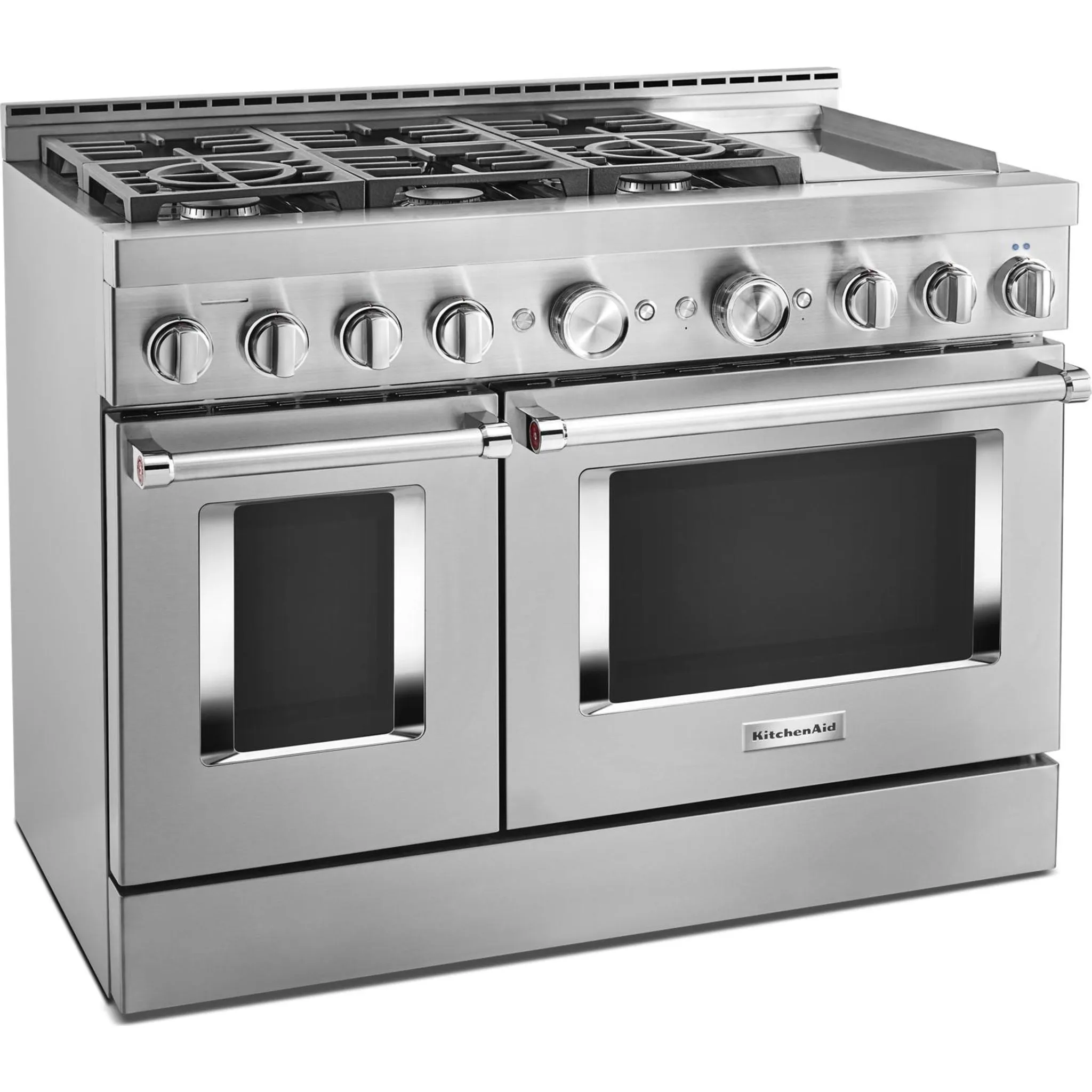 KitchenAid  48'' Smart Commercial-Style Gas Range with Griddle (KFGC558JSS)