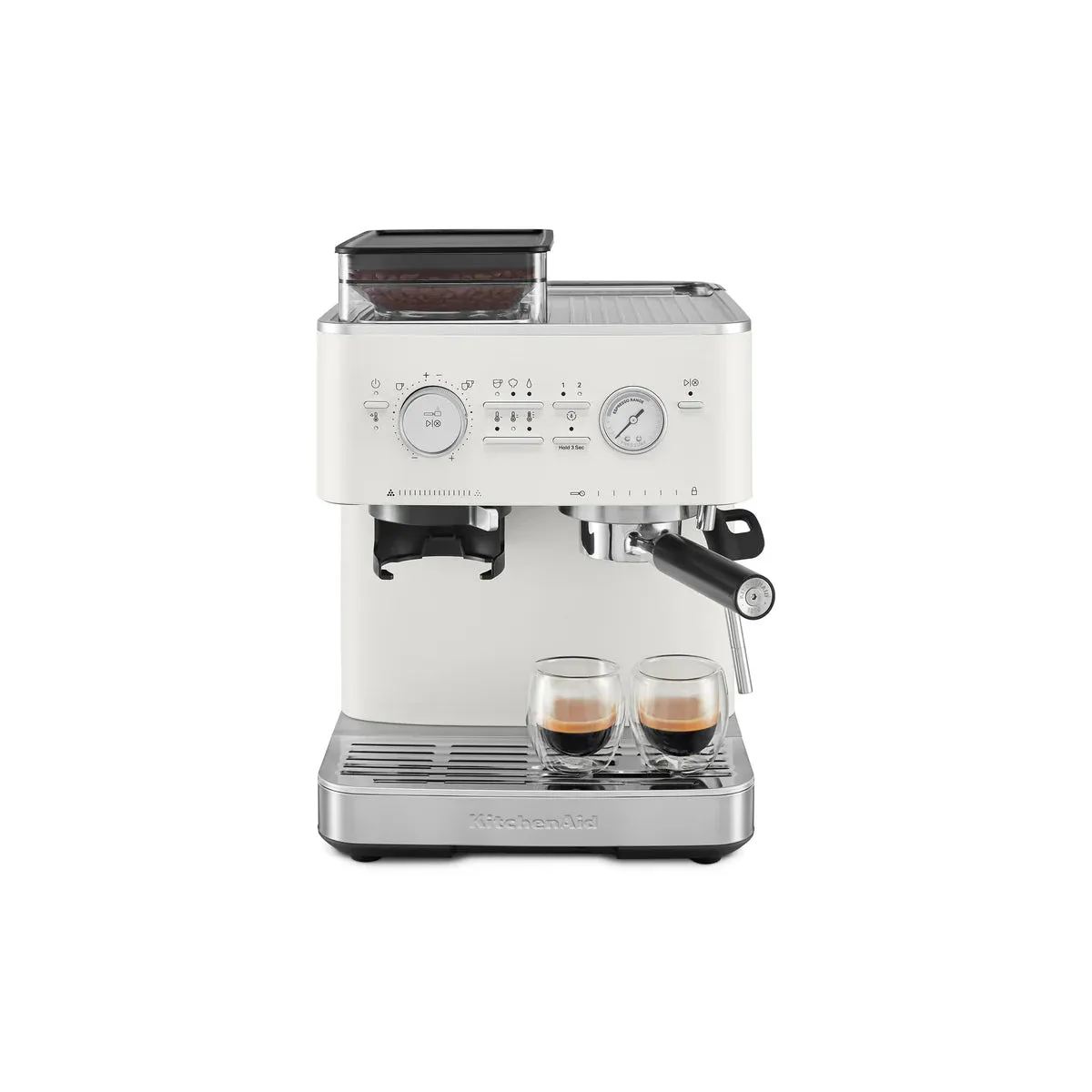 KitchenAid Semi Automatic Espresso Machine with Grinder White