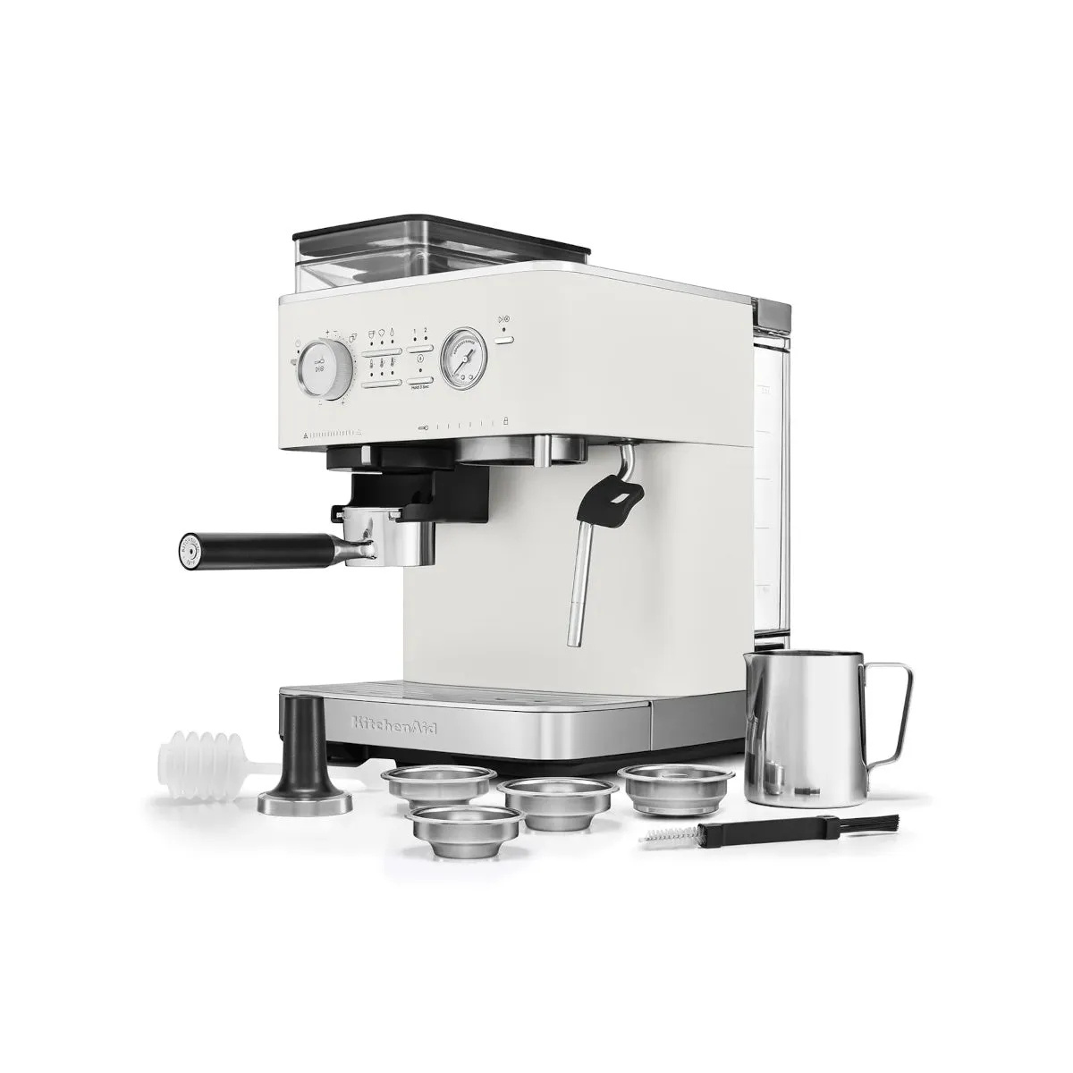 KitchenAid Semi Automatic Espresso Machine with Grinder White