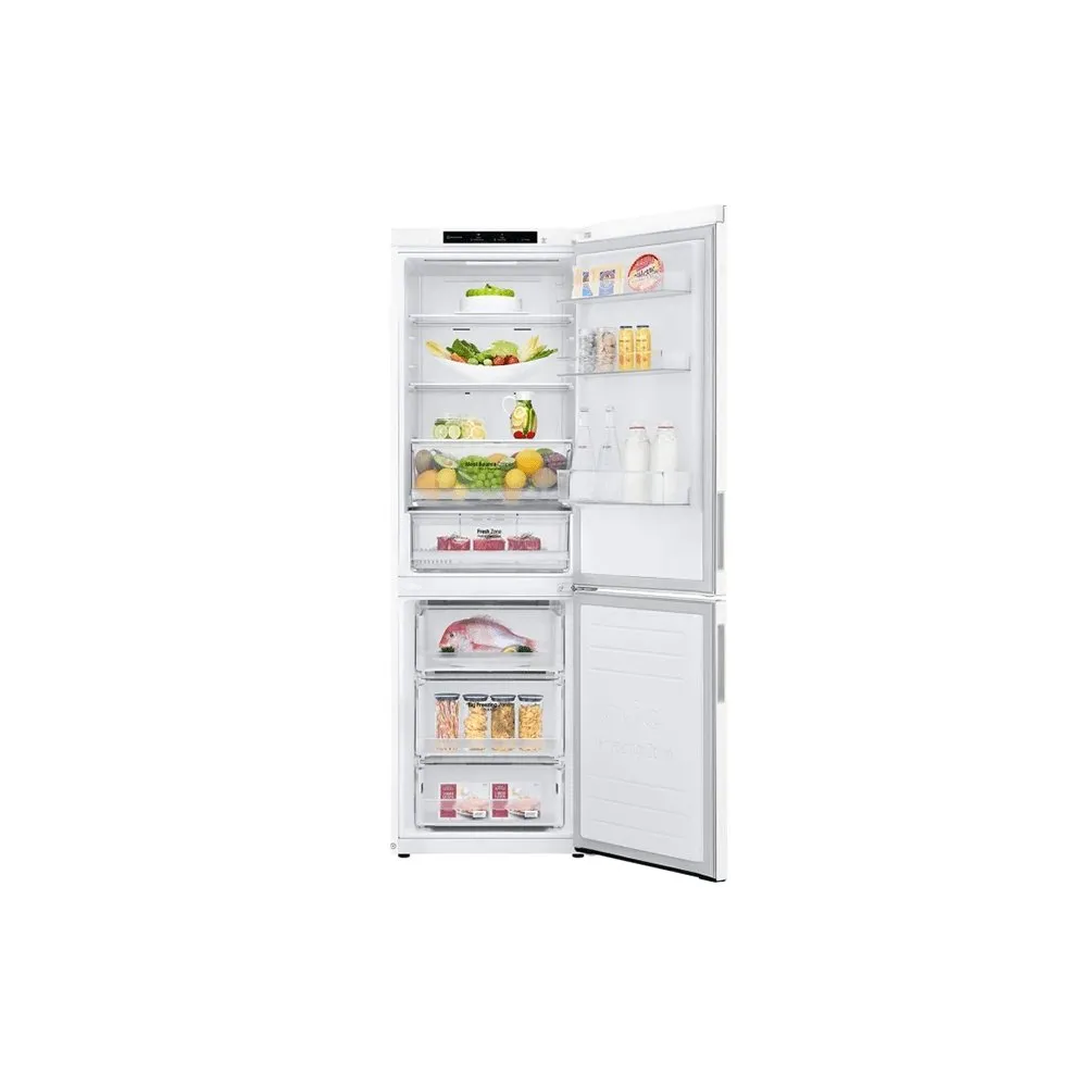 LG GBB61SWJEC 59.5cm Frost Free Fridge Freezer  White