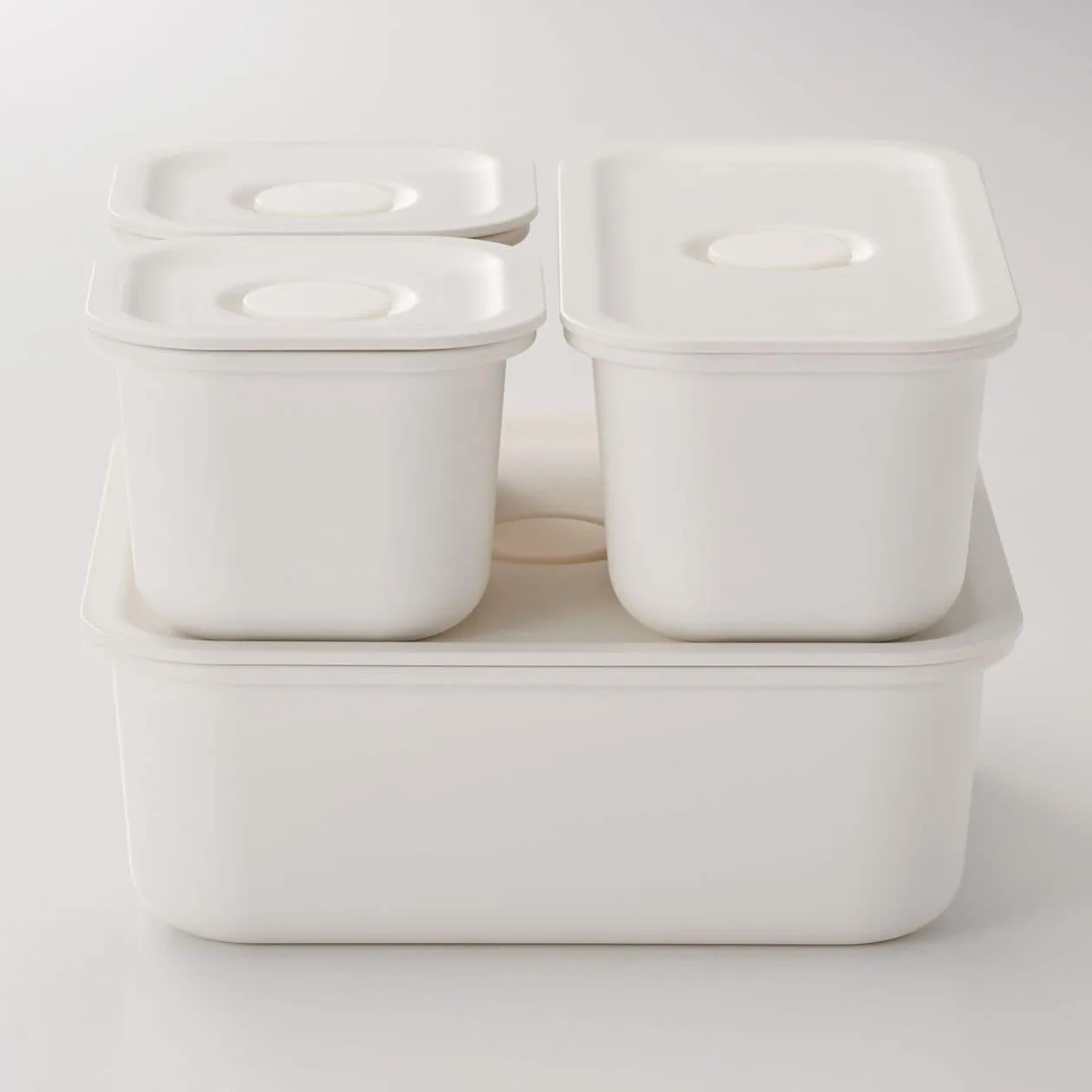 Lunch Box Storage Container With Valve - White (460ml)