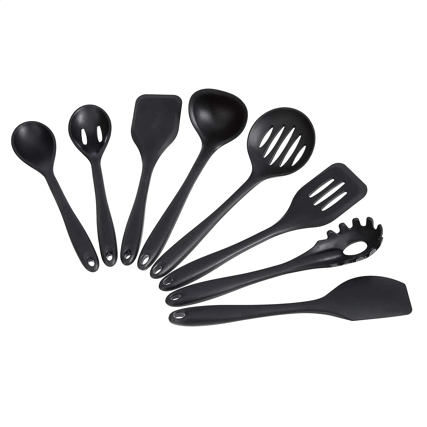 Non-Stick Heat Resistant Silicone Cooking Utensil Set, Set of 8 Utensils