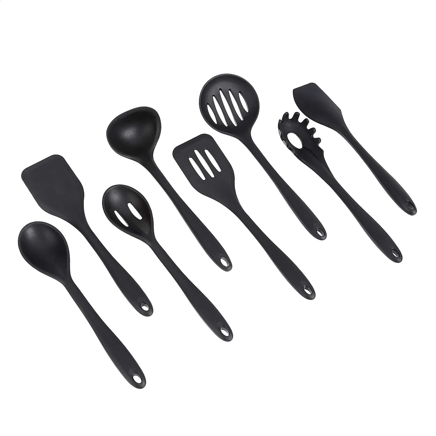 Non-Stick Heat Resistant Silicone Cooking Utensil Set, Set of 8 Utensils