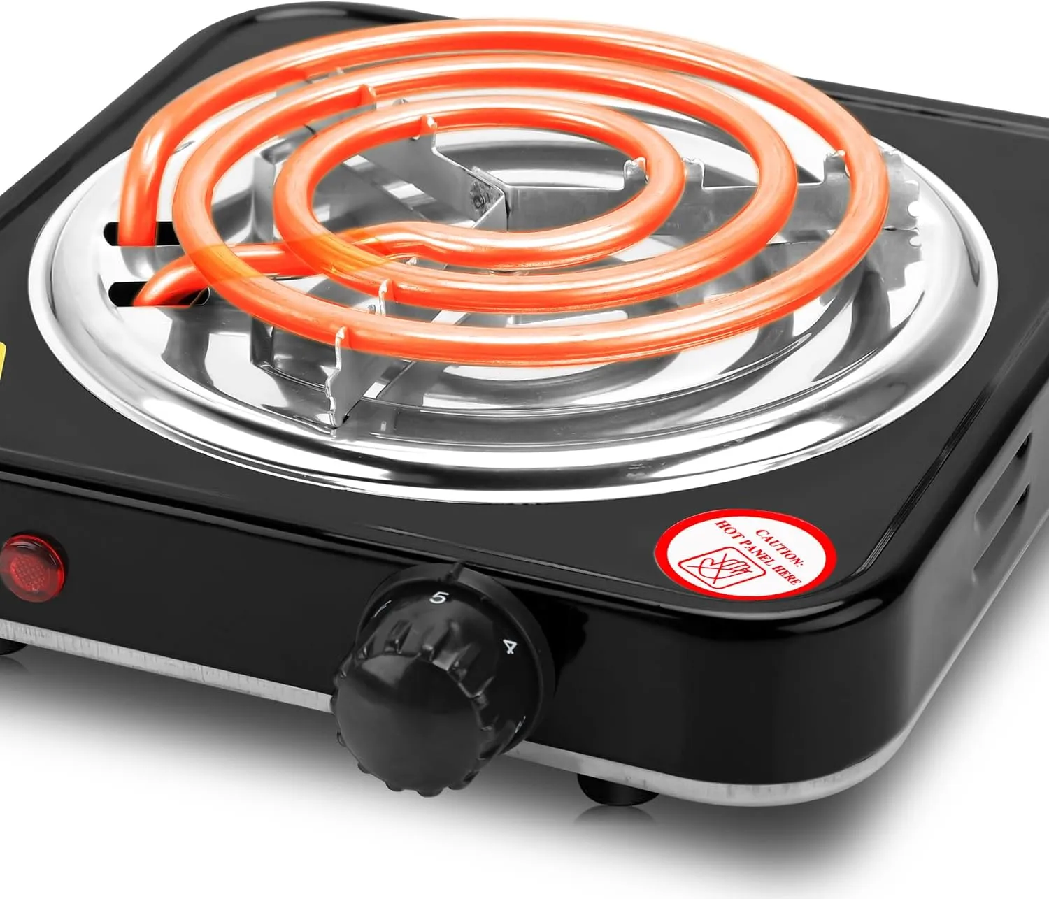 Raf Electric Single-Burner Spiral Stove Hot Plate-Black