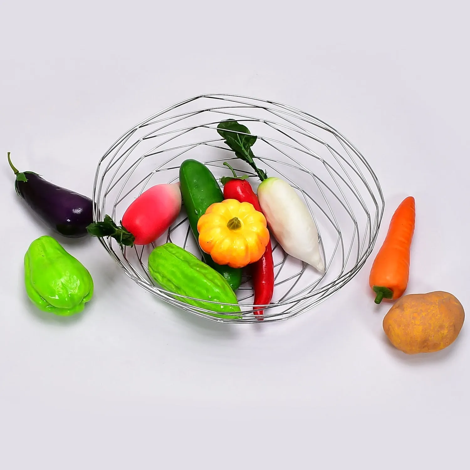 Steel Fruit Basket Bowl & Multiuse Bowl For Kitchen Use