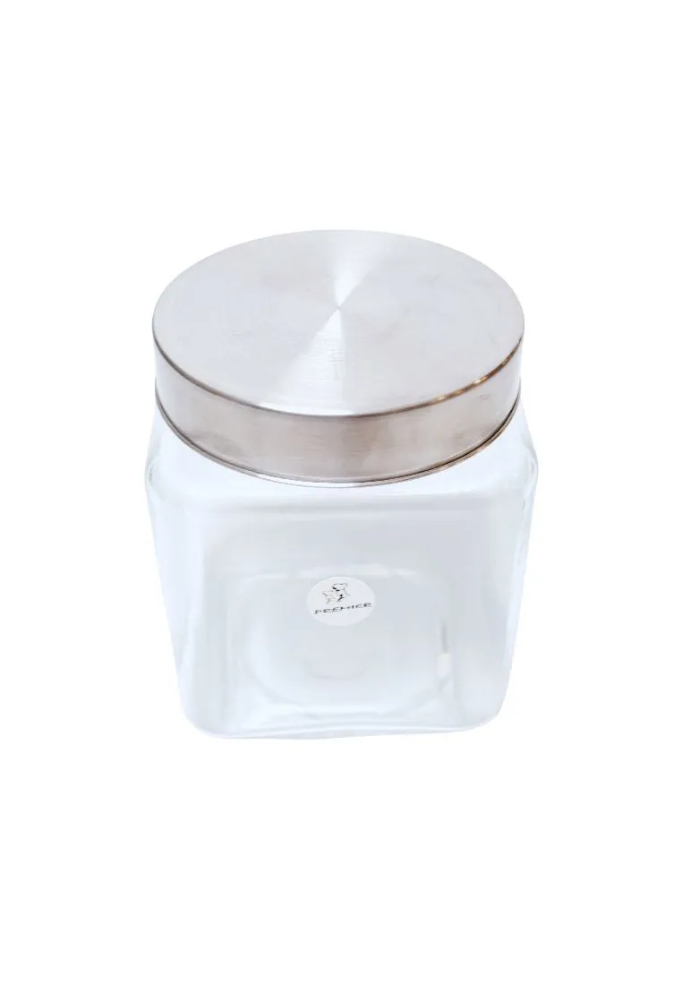 Union Glass Premier Square Storage Jar 1.2L