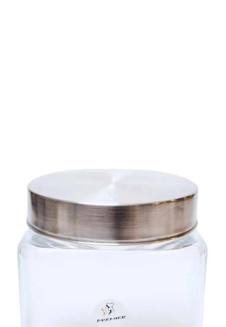 Union Glass Premier Square Storage Jar 1.2L