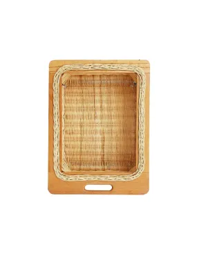 Wicker Basket for Modular Kitchen | Pull Out Wicker Basket 16.5 x 20 x 8 - Saira