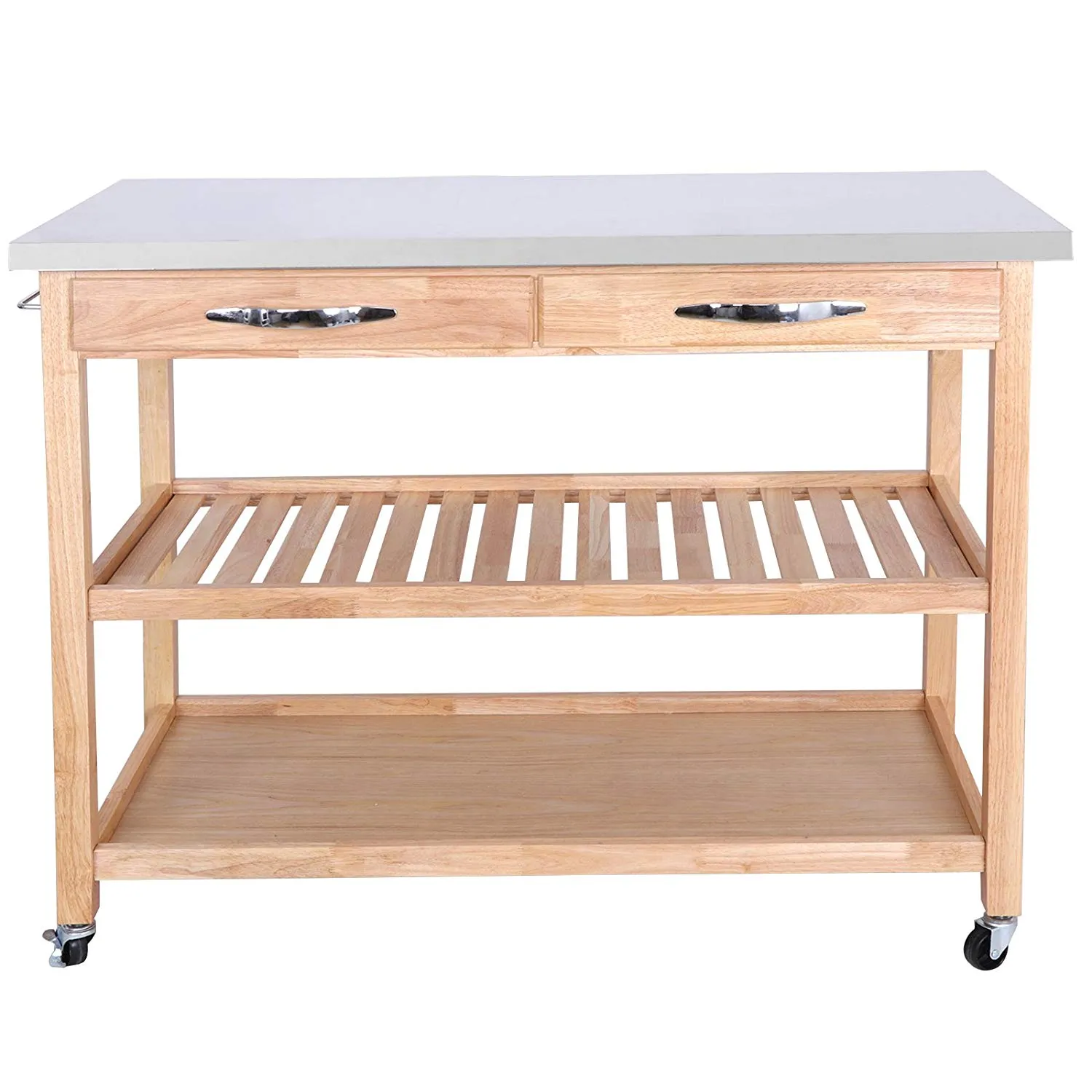 ZENY™ Kitchen Cart Rolling Kitchen Island Utility Serving Cart w/Countertop,Drawer